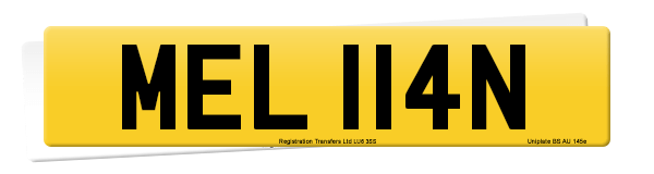 Registration number MEL 114N